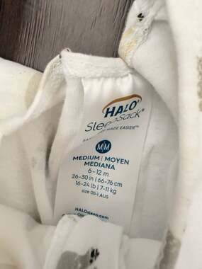 HALO SleepSack Cotton Wearable Blanket Medium 6-12 Months Safari Animal Print